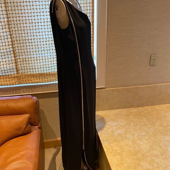 Salvatore Ferragamo black zipper detail evening gown - Picture 2 of 7